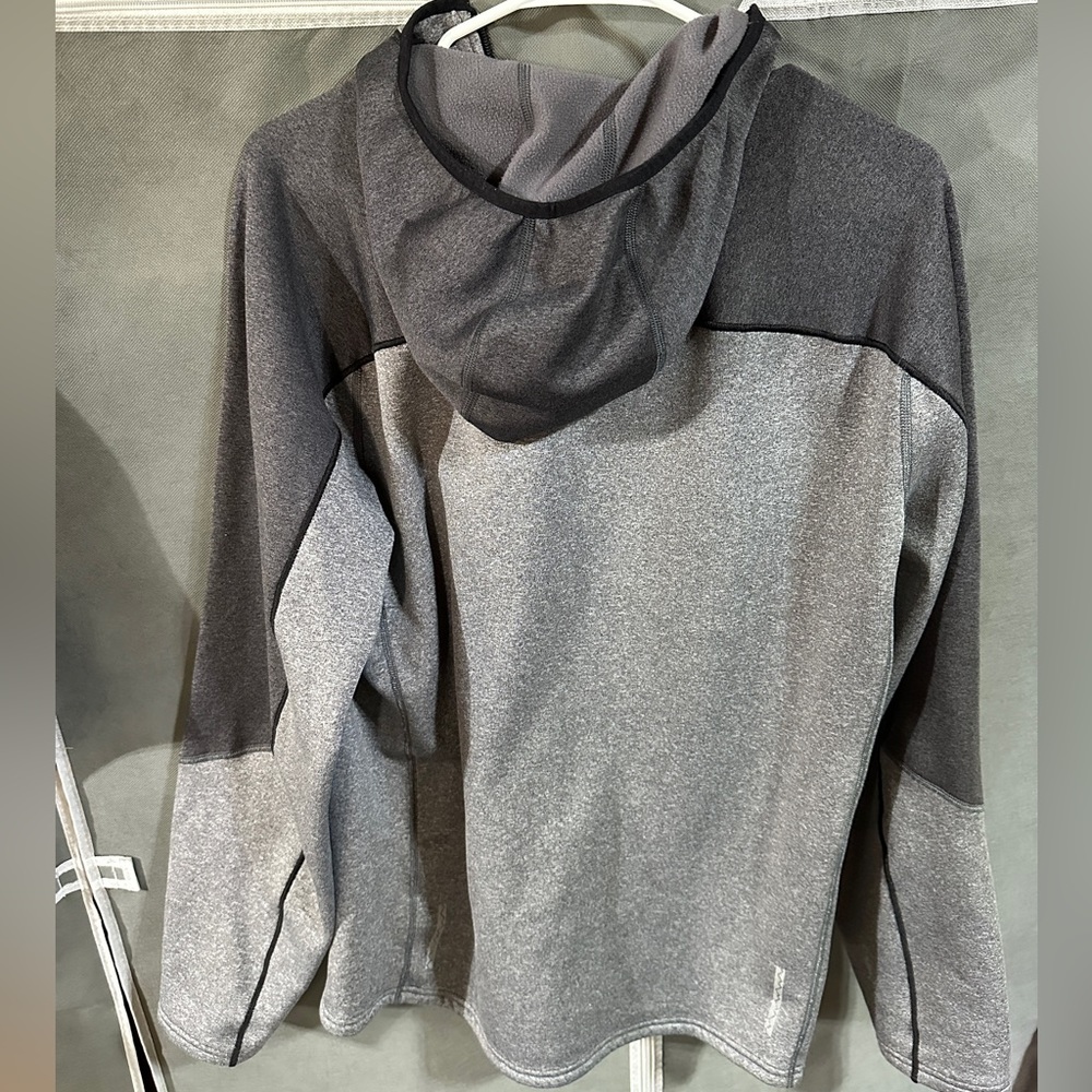 Llbean athletic wear quarter zip hooded sweatshirt